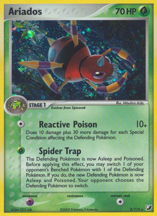EX Unseen Forces Holo Ariados #2/115